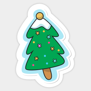 Cute Christmas Tree Design Sticker